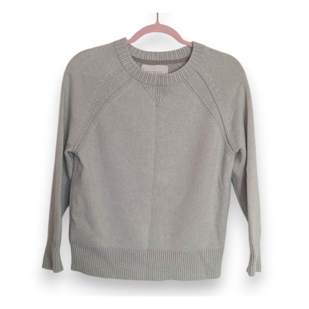 Brochu Walker Gray Crew Sweater Size Small 100% Cashmere $428